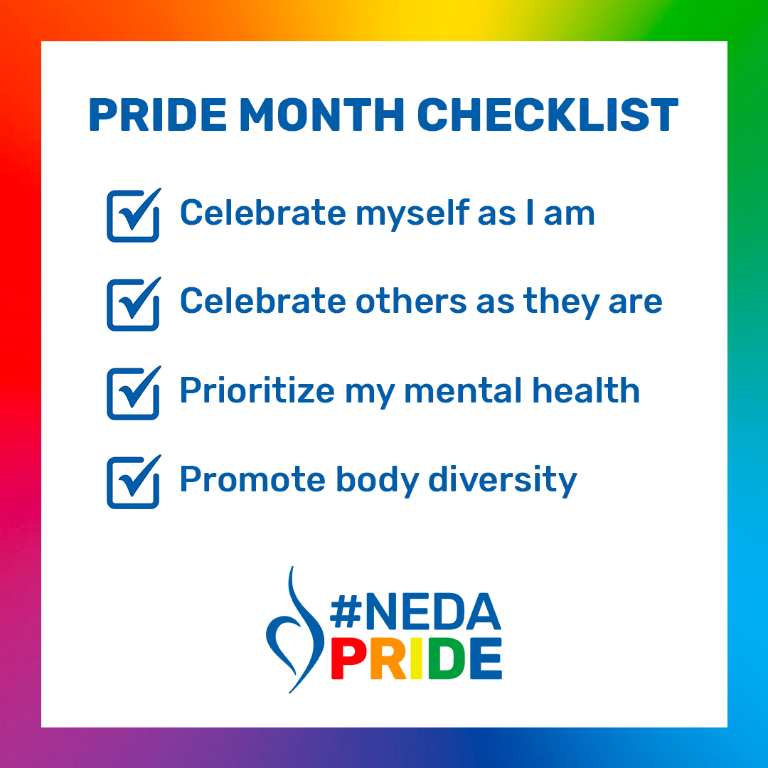 Pride month checklist graphic